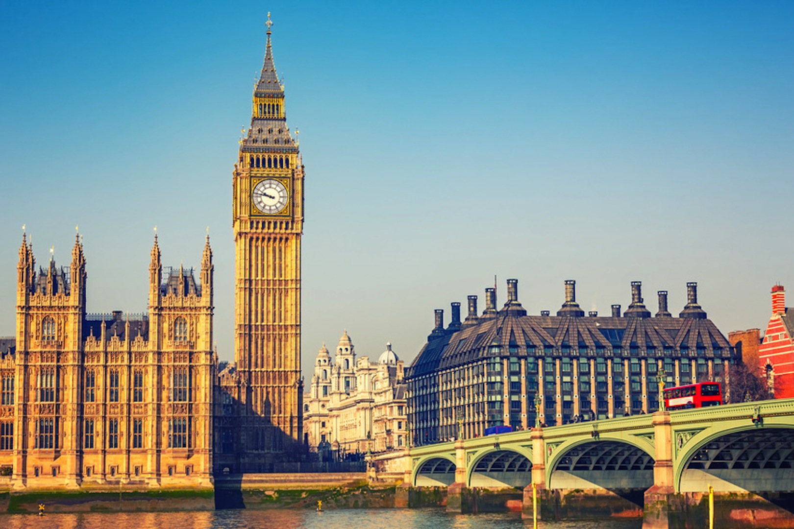 Big Ben and westminster bridge in London