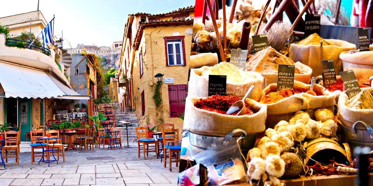 Visite privée gastronomique avec balade à Athènes