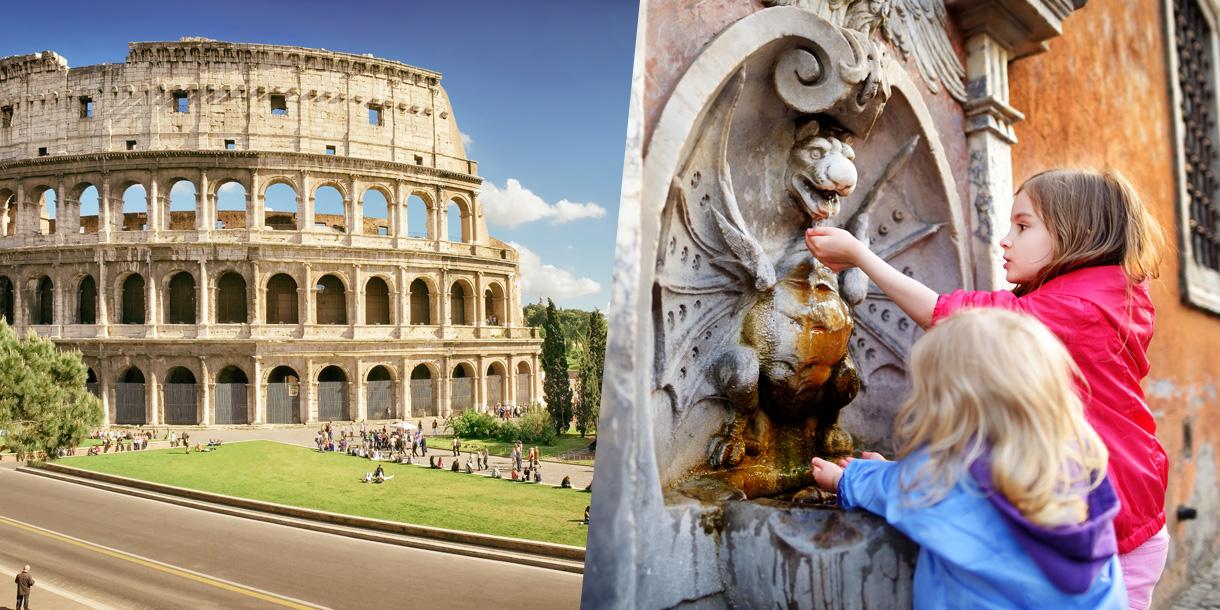 Visite privée en famille du colisée et du centre-ville antique à Rome