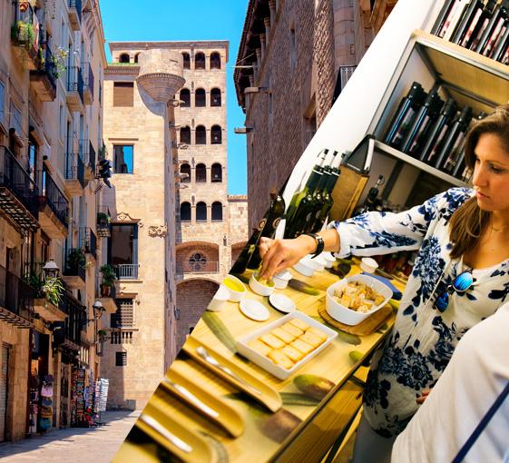 Private gastronomy and history tour in Barcelona